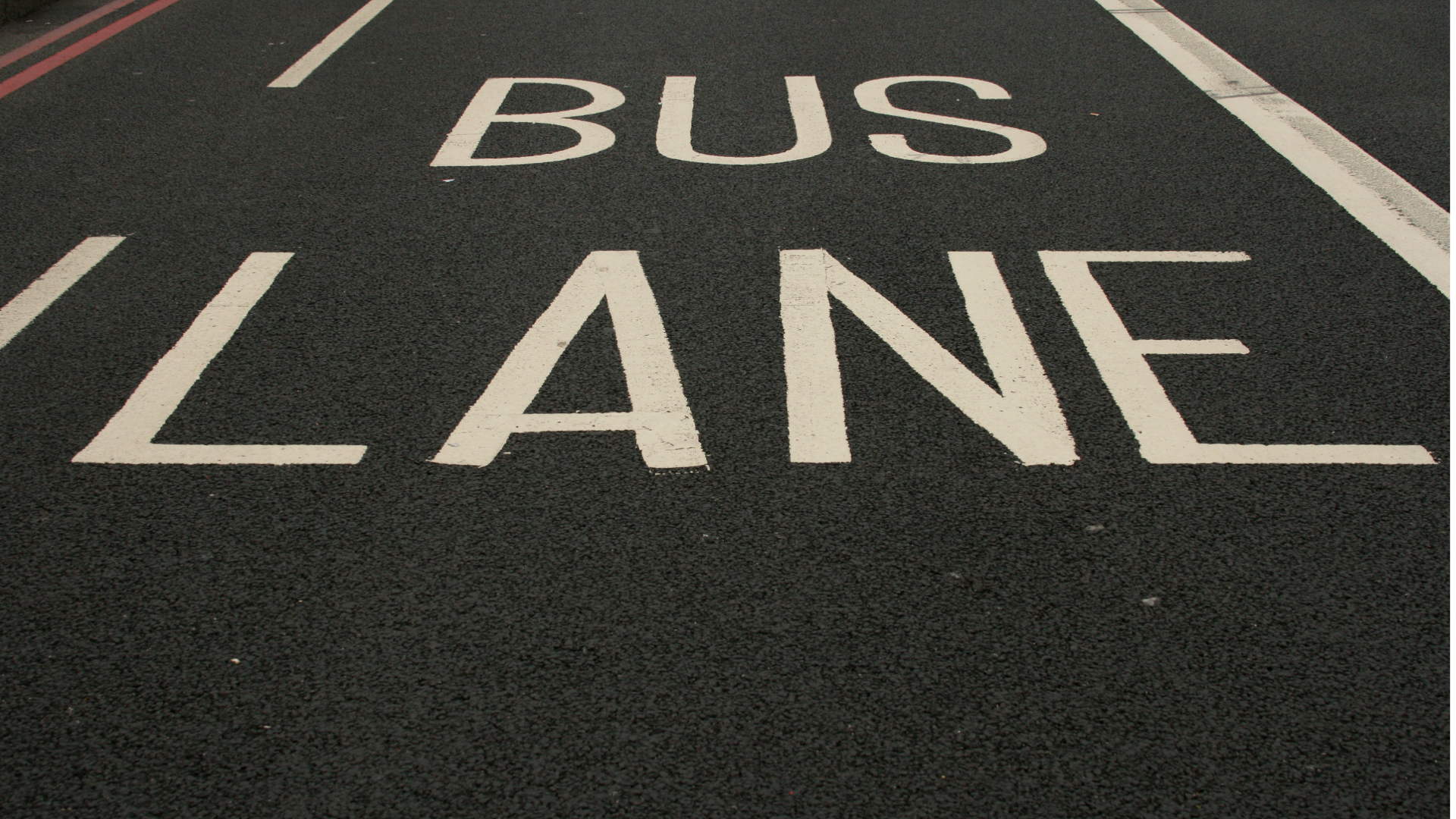 Picture of a bus lane