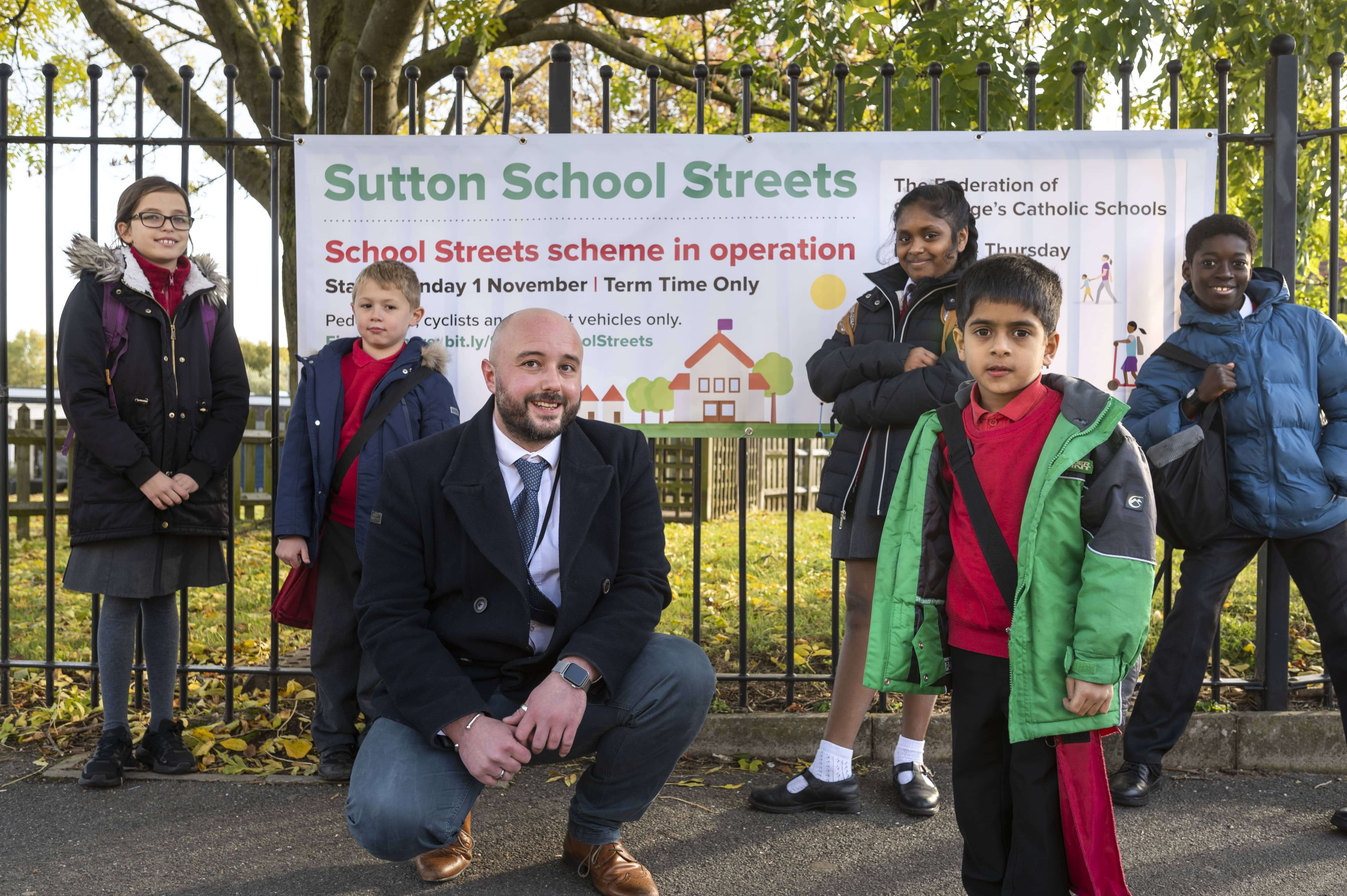 children outside school gates